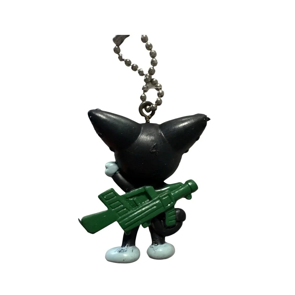 Cyborg Kuro-chan PVC Keychain Figure Lot #4 #6 Japan Anime Gashapon Rare VTG